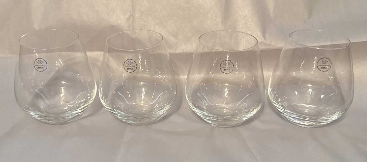 Lenox Stemless Wine Glasses Set of 4 Dishwasher Safe Break Resistant 4.5” tall
Opens in a new window