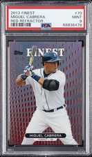 2013 FINEST RED REFRACTOR #70 MIGUEL CABRERA 19/25 PSA 9