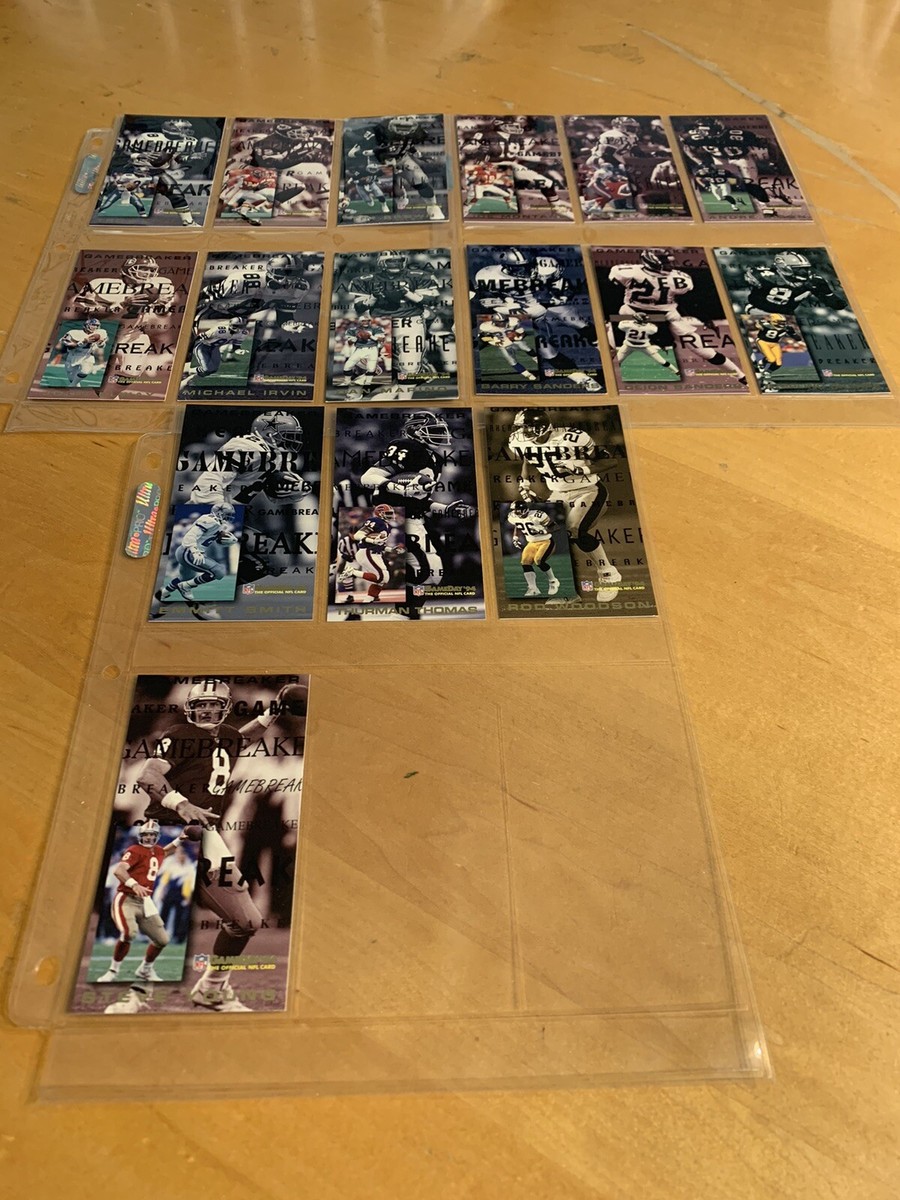 ●GAMEBREAKER 1994 Fleer GameDay Gamebreaker COMPLETE Set Cards 1-16 Super
