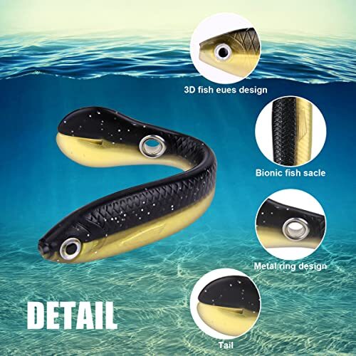 bionic forever fishing lure 6 PCS Swimming Multi Jointed - 2" Swimbaits Slow Sinking Lures - Suitable for All Kinds of Fish Freshwater Saltwater Bionic Swimming Lure, Fishing Lures