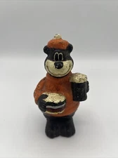A&W Root Beer Bear Mascot Bank, Holding a Burger and Mug, Cast Iron
