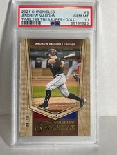 2021 TIMELESS TREASURES GOLD /10 ANDREW VAUGHN RC ROOKIE PSA 10 POP 1 WHITE SOX