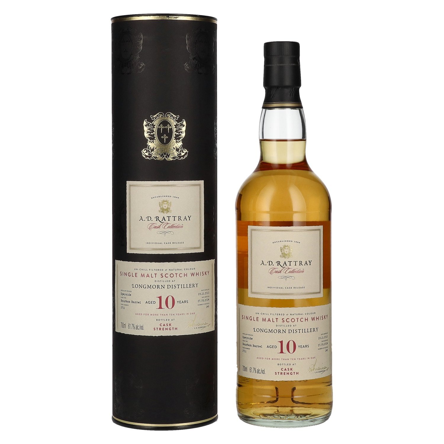A.D. Rattray 10 Years Old LONGMORN Bourbon Barrel Whisky 2013