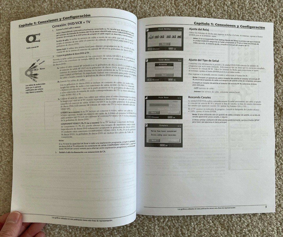 RCA Spanish Instruction Manual DVD VCR Combo Recorder DRC8320N Thomson