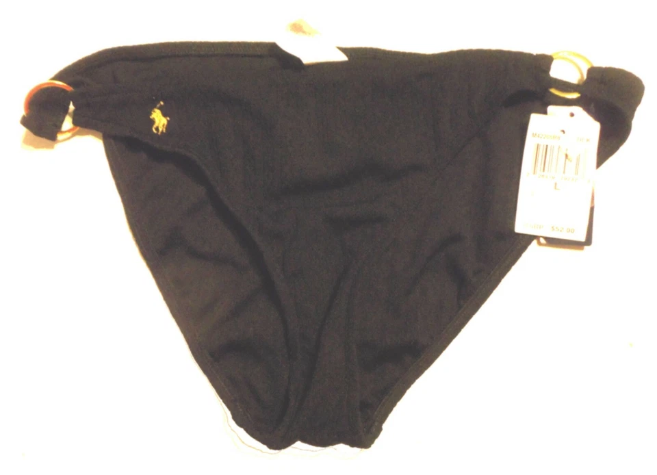 Ralph Lauren Negro Halter Bikini Traje de Baño Talla XS Top, Parte Inferior L Nuevo con Etiquetas $118 Foto 4 de 4