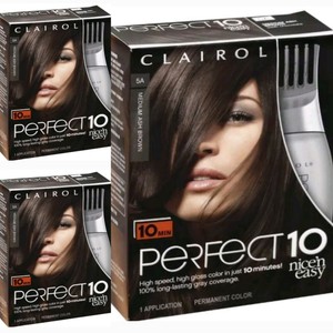 Clairol Perfect 10 Nice Easy Hair Color 5a Medium Ash Brown X 3