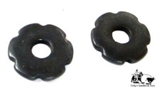 Rosebud 6 Point Spur Rowels 5/8" Black Steel Sold in Pairs New from Eddy's Tack