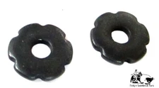 Rosebud 6 Point Spur Rowels 5/8" Black Steel Sold in Pairs New from Eddy's Tack