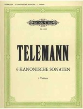 TELEMANN 6 CANONIC SONATAS FOR 2 VIOLIN MUSIC BOOK EDITION PETERS Nr. 4394 NEW