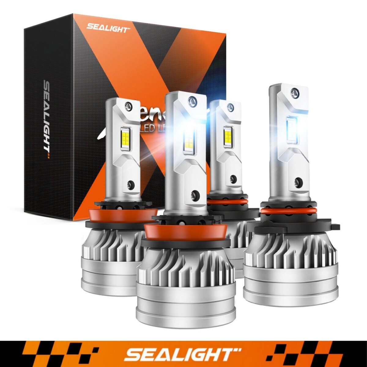 SEALIGHT 9005 H11 LED Headlight Bulbs 48000LM Super Bright White 6500K High Beam