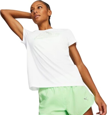 PUMA Women's Run Logo Short Sleeve Tee, XS*