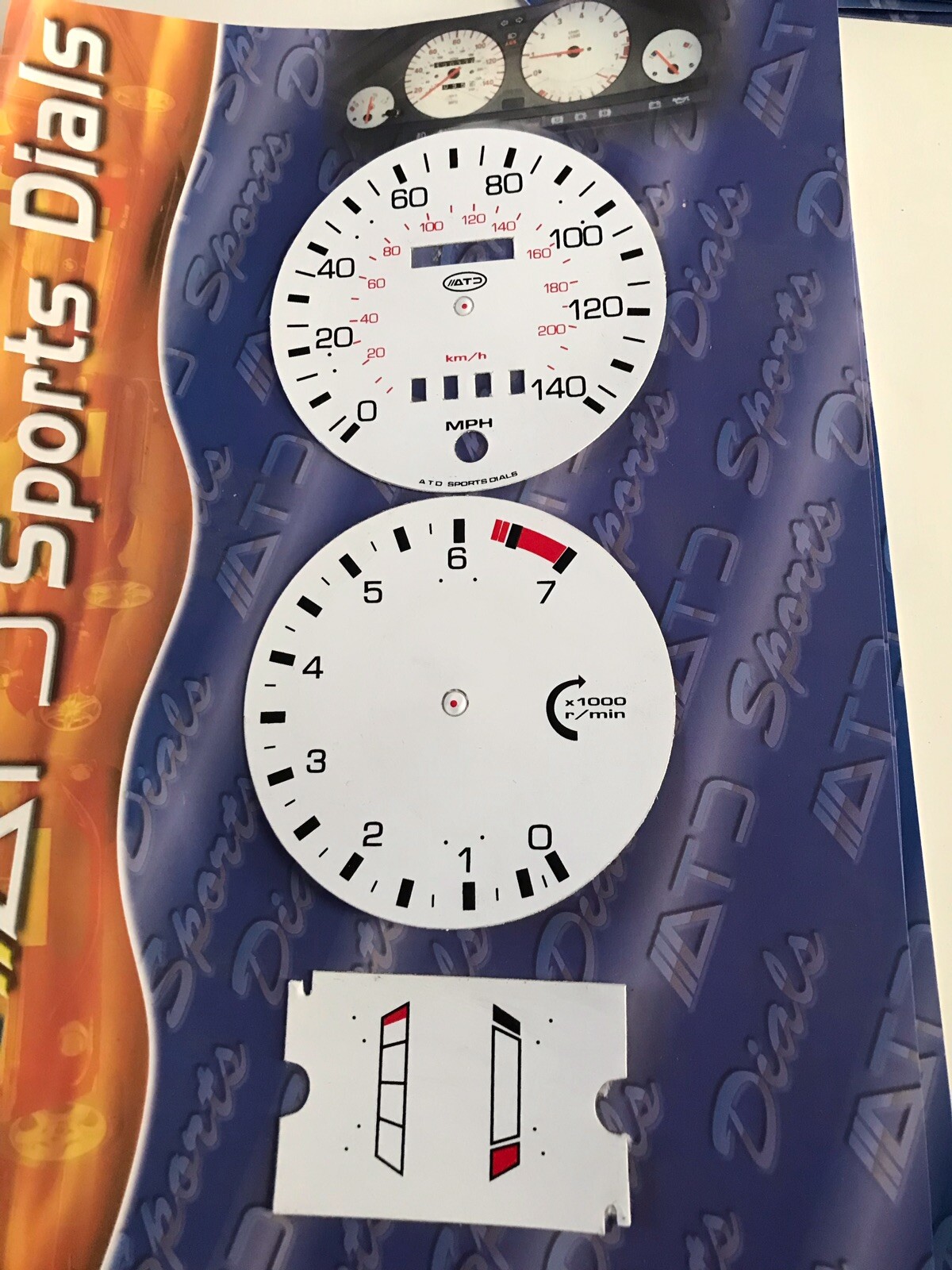 Ford Escort Mk3 Rs Turbo White  Speedo Dash  Dial Kit Original Atd Sports Dials