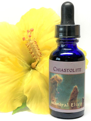CHIASTOLITE CROSS STONE Gem Mineral Elixir - Spiritual Awareness and Balance