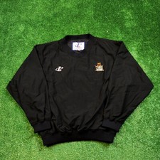 Vintage Logo Athletic Brickyard Jacket Adult Large Black Windbreaker pullover