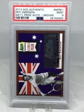 2013 Ace Authentic National Pride Brown Auto #RE1 Roy Emerson PSA 9 (Top Pop)