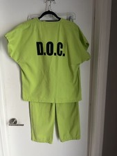 DOC Department Corrections Prisoner Jail Inmate Uniform Set Lime Green