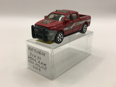 MATCHBOX DVK72 DODGE RAM 1500 EL SEGUNDO FIRE DEPT. 2015 -RED 3inch- GOOD - 363