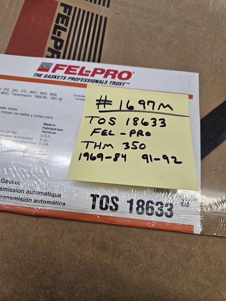 FELPRO 19691984 TH350 Turbo 350 Transmission Pan Gasket P/N TOS