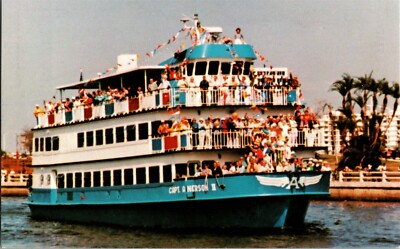 Excursion Boat Capt. Anderson II Clearwater, Ft Walton Beach FL Vtg Postcard G60
