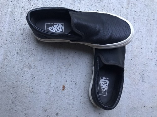 black leather vans size 4.5