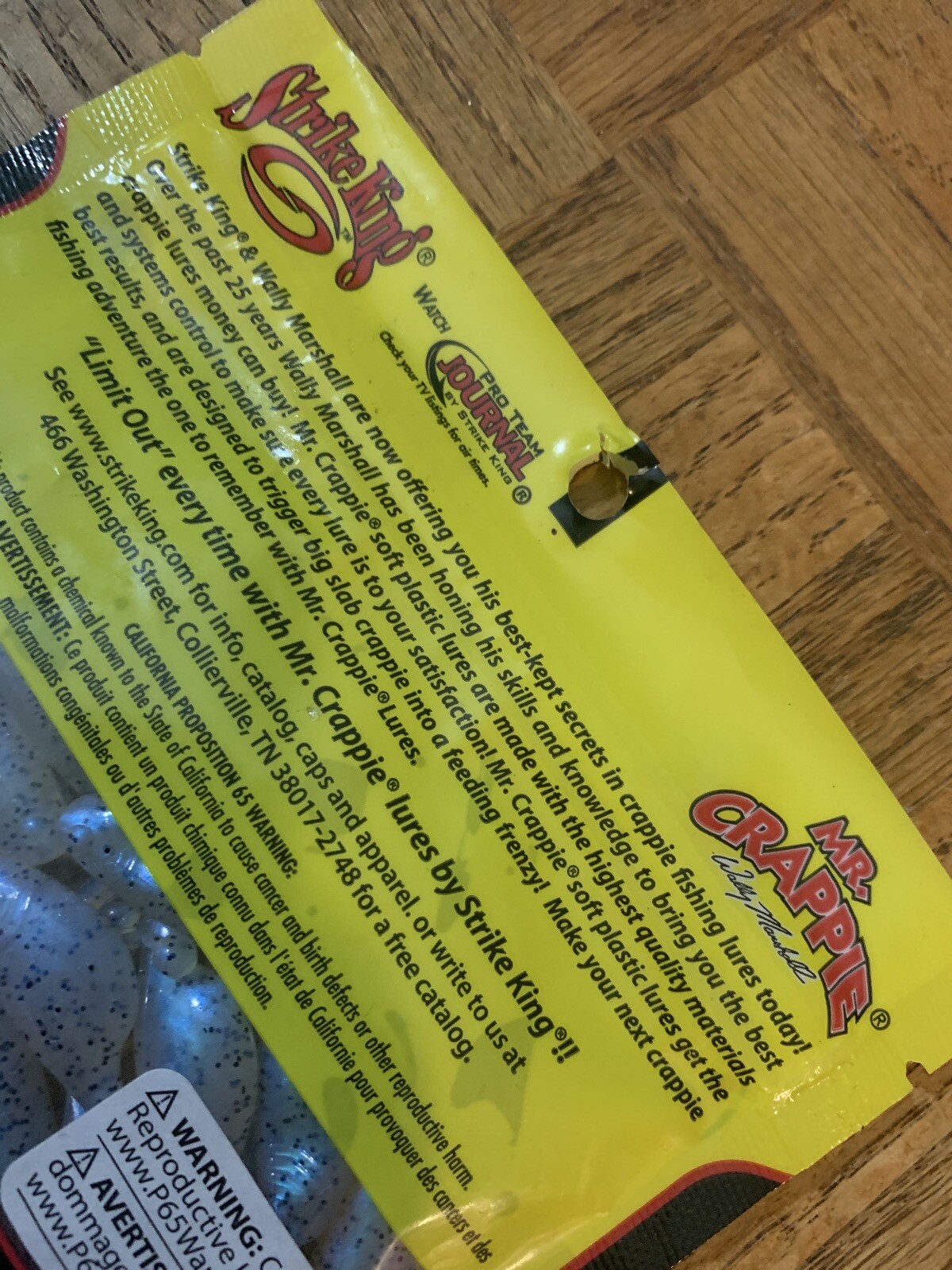 Mr. Crappie MRC8P-41 Strike King 2” Shadpole Glimmer Blue-1pk of 15pcs-Brand New - Image 5