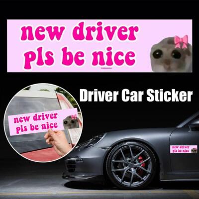 1-20pc Driver Pls Be Nice Car Sticker, Bumper Sticker Funny Sticker NewDE -