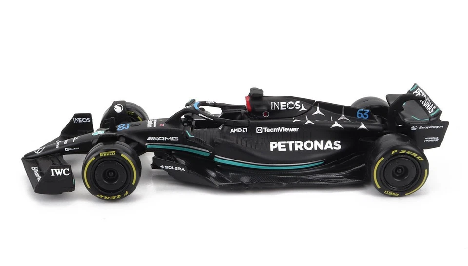 MODELLINO AUTO BURAGO STATICO MERCEDES GP F1 W14 2023 #63 RUSSEL SCALA 1/43 - Immagine 3 di 4