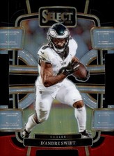 2023 Panini Select - Concourse Black & Red Prizm Die-Cut #81 D'Andre Swift