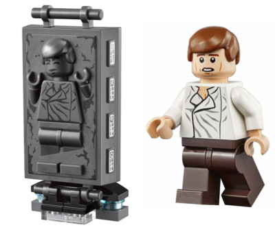 LEGO Star Wars Han Solo Minifigure With Carbonite Block 75060 sw0612 sw0714 Lot