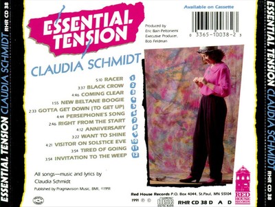CLAUDIA SCHMIDT ESSENTIAL TENSION NEW CD