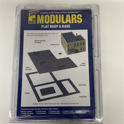 Walthers 933-3721 HO Scale Modulars Flat Roof and Base