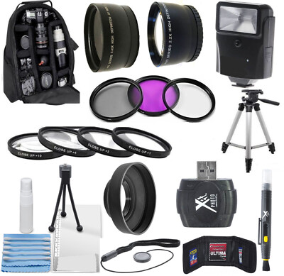 Deluxe Accessory Kit (Lens Filters Backpack) For Canon EOS 80D (58mm)