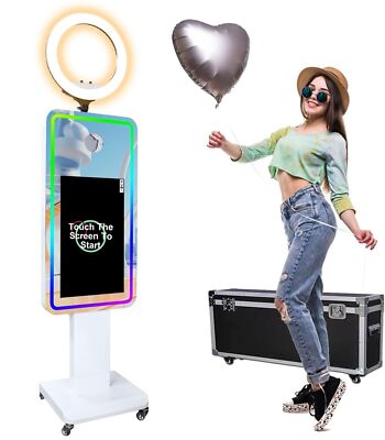 Magic Mirror Photo Booth w/21.5in Touch Screen DSLR Camera Photobooth