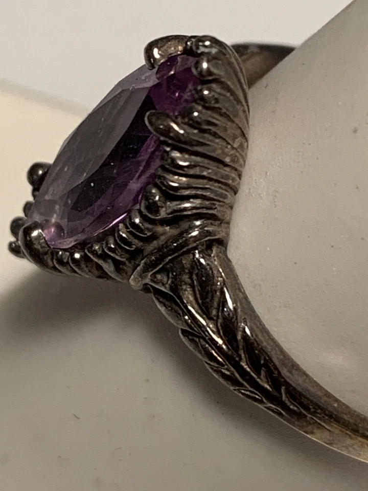 Kabana Marquise cut Sterling Silver 925 Amethyst Ring Size 9 * - Image 2 of 3