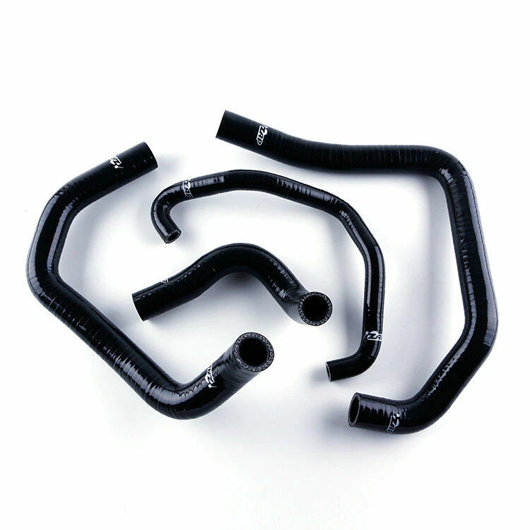 Black For Kawasaki Ninja Zx6R 2005 2006 Silicone Radiator Hose Kit  - Image 2 of 4