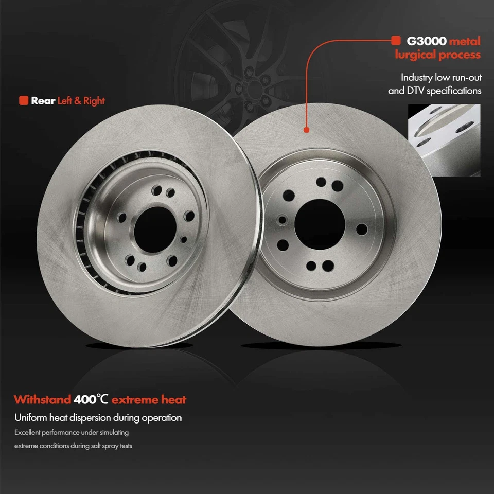 Rotores de freno de disco delanteros y traseros y pastillas de freno de cerámica para Mercedes-Benz ML250 2015 Foto 4 de 4