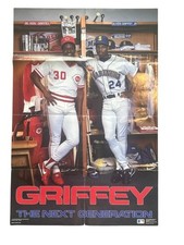 1989 Ken Griffey Jr/Sr The Next Generation Poster Costacos Brothers 24x36 Sealed