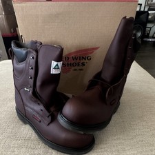 Red Wing Steel Toe Boots 2414 Men’s 10.5 E Brown Leather Made In USA Gore-Tex