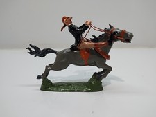 lead ,metal man on horse figure