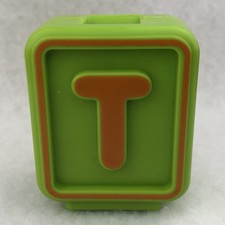 Vtech Sit-to-Stand Alphabet Train Replacement Alphabet Block - Lime Letter T