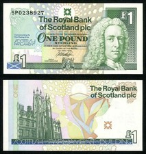 1999 Banknote Royal Bank Scotland Pound Commemorate Scottish Parliament 1st Mtg
