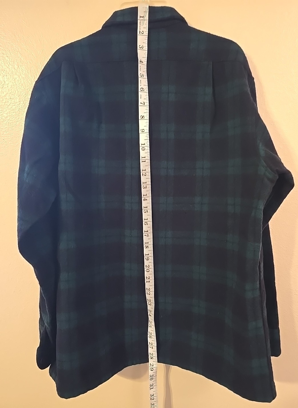 Pendleton Navy Blue Green Wool Loop Collar Long S… - image 10