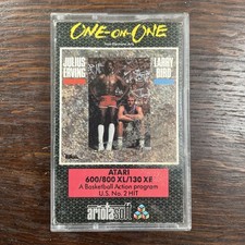 One-on-One Larry Bird Basketball Cassette Electronic Arts Atari 600/800XL/130XE 