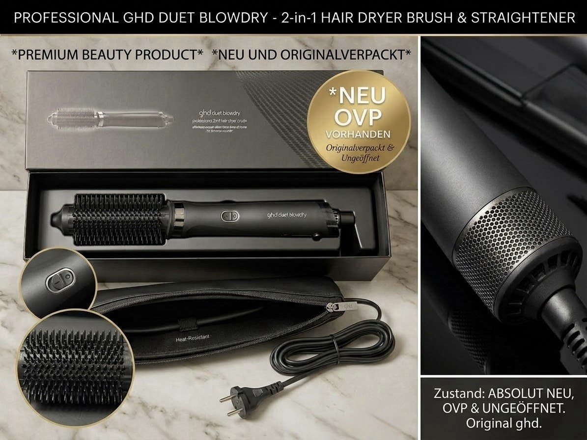 ghd Duet Blowdry Hair Dryer Brush In Schwarz, Schwarz - Image 2