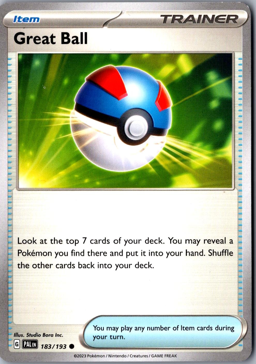 Great Ball 183/193 Common Paldea Evolved Lightly Played Pokemon Card TCG Single