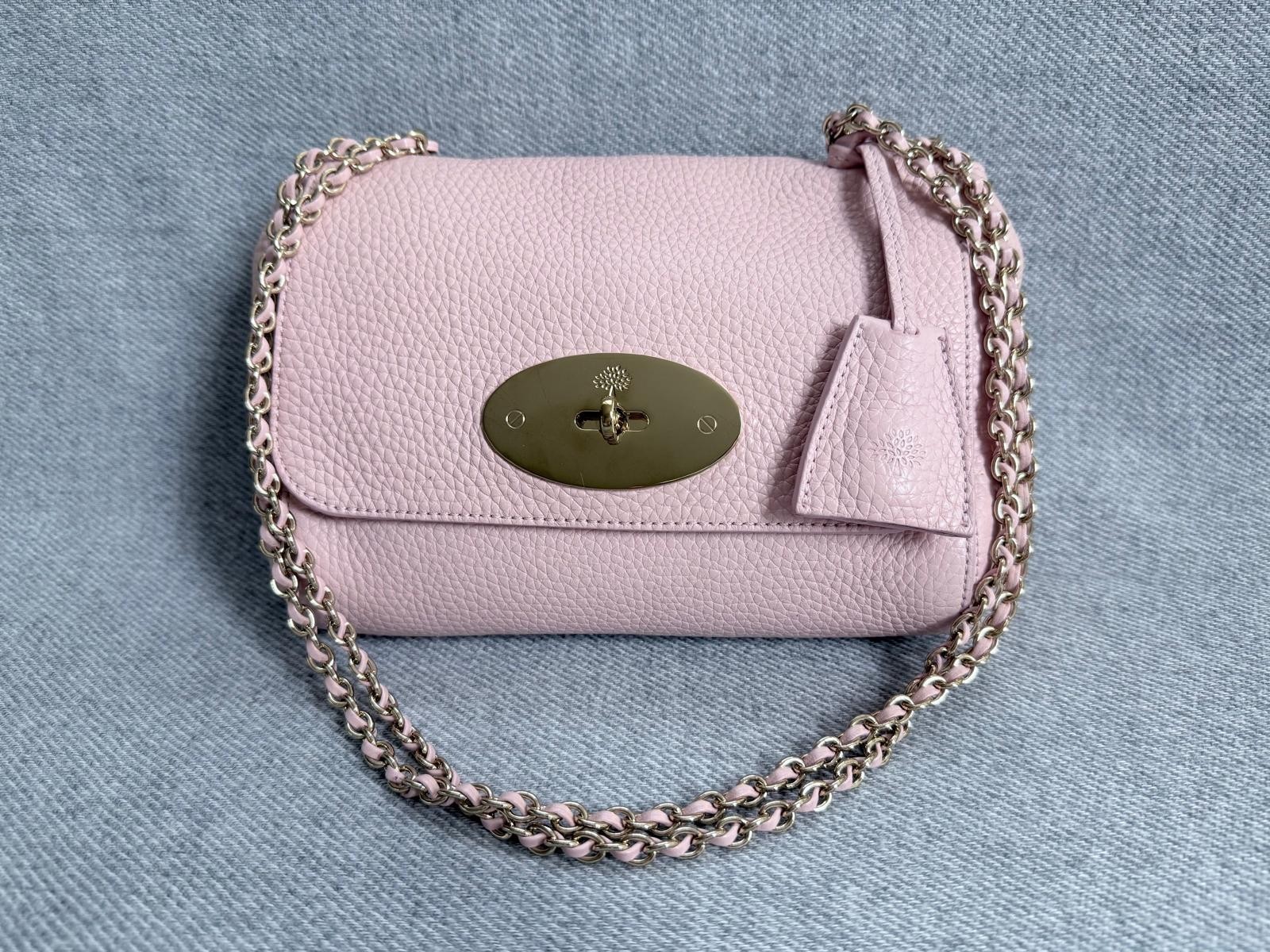 Mulberry Medium Lily in Heavy Grain Leather, Powder Rose