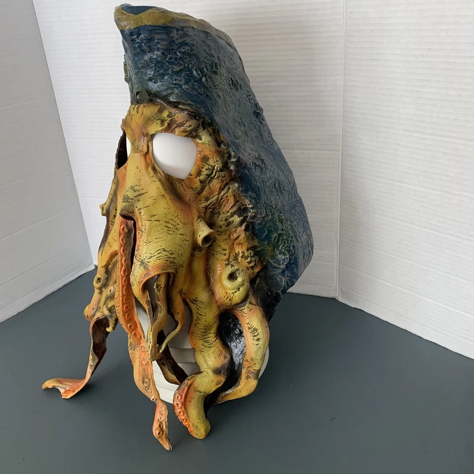 Pirates Caribbean Davy Jones Mask Disney 2006 Tentacle Scary Halloween EUC - Image 2 of 4