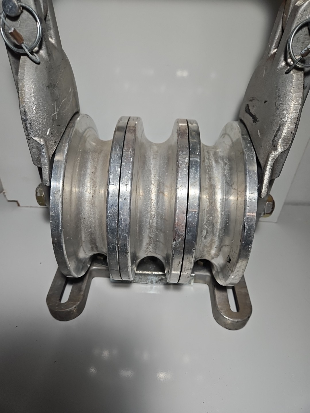 SHERMAN & REILLY 3 Block Pulling Sheave Strain Plate Cable Professional Linesman