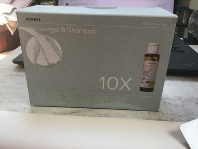 NIB Sealed Korres Showergel and Shampoo with 10 items Set!