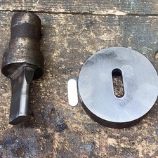 Fly Press Lozenge Punch & Die  15/16&rdquo; x 5/16&rdquo; vgc